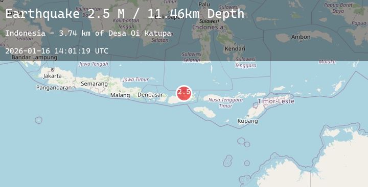 Map of Sumbawa Region, Indonesia