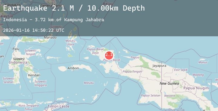 Map of West Papua Region, Indonesia