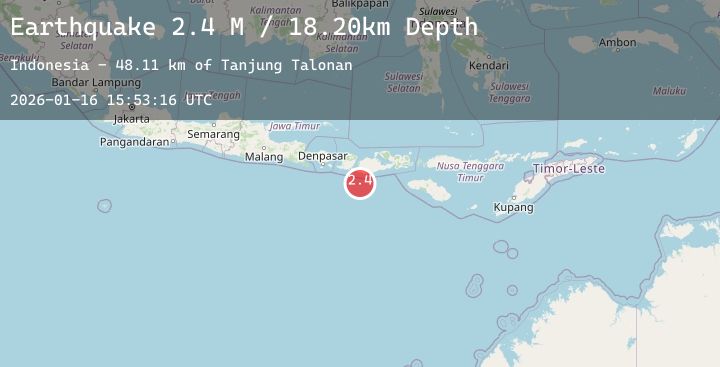 Map of Sumbawa Region, Indonesia