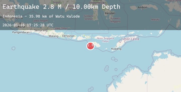 Map of Sumba Region, Indonesia