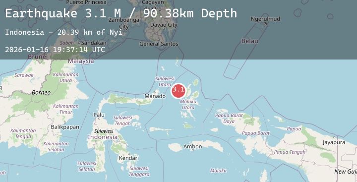 Map of Northern Molucca Sea