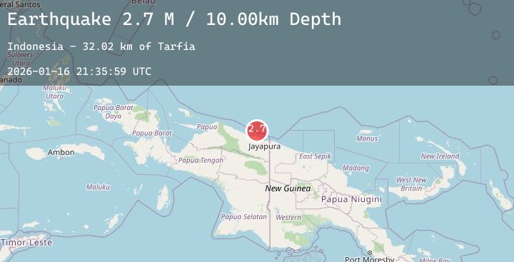 Map of Near North Coast of West Papua