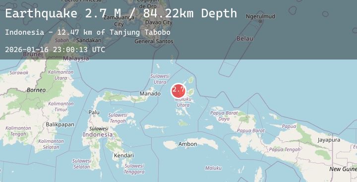 Map of Halmahera, Indonesia
