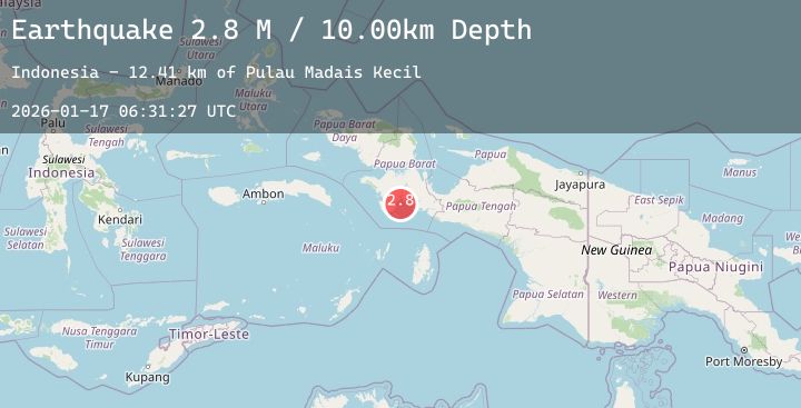 Map of West Papua Region, Indonesia