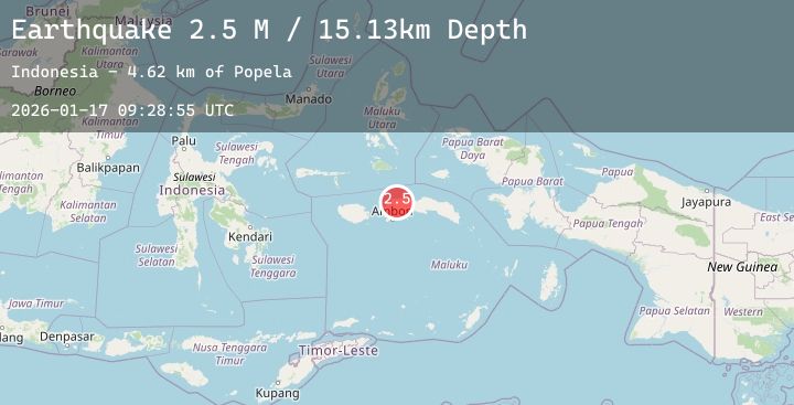 Map of Seram, Indonesia