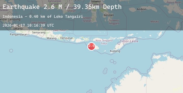 Map of Sumba Region, Indonesia