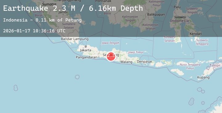 Map of Java, Indonesia
