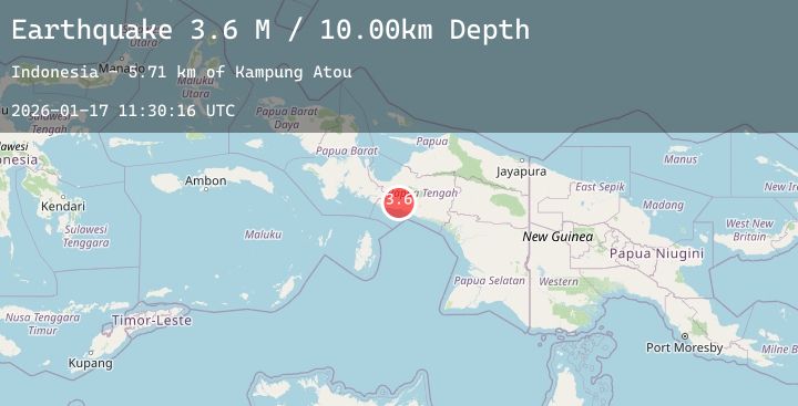 Map of West Papua Region, Indonesia
