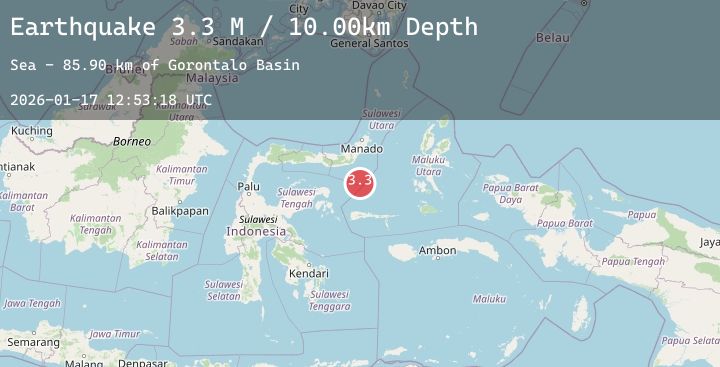 Map of Southern Molucca Sea