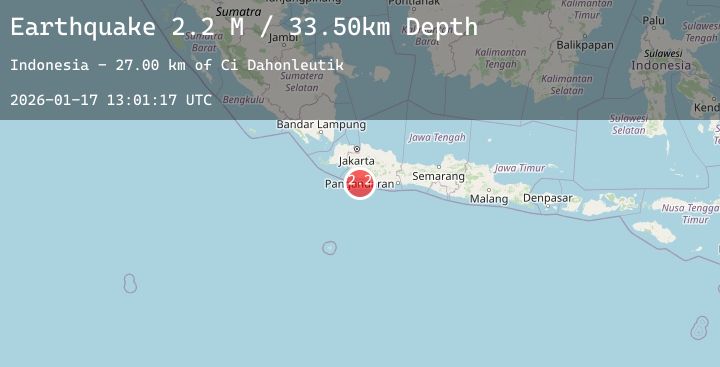 Map of Java, Indonesia