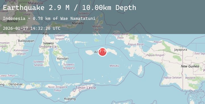 Map of Seram, Indonesia