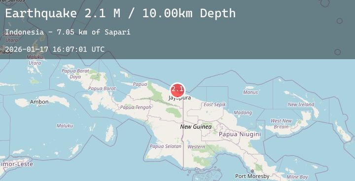 Map of Near North Coast of West Papua