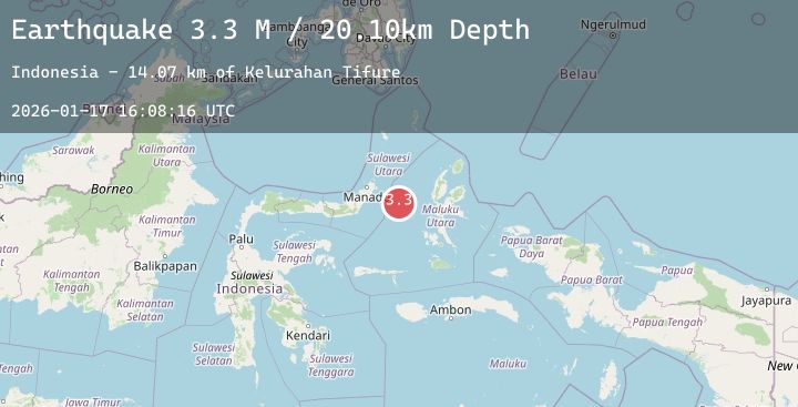 Map of Northern Molucca Sea