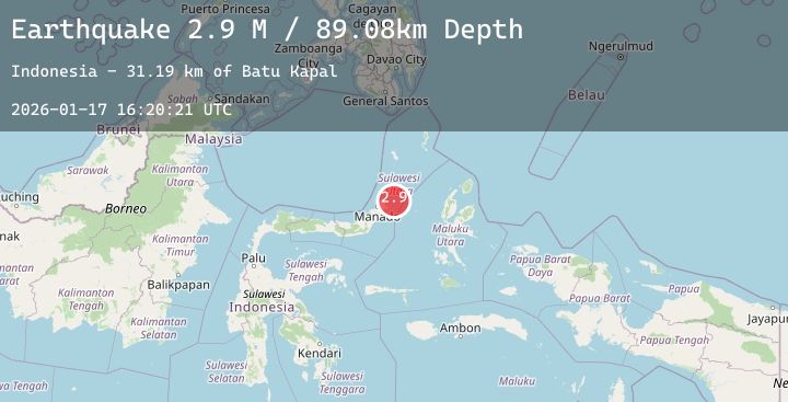 Map of Northern Molucca Sea