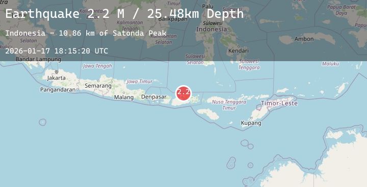 Map of Sumbawa Region, Indonesia