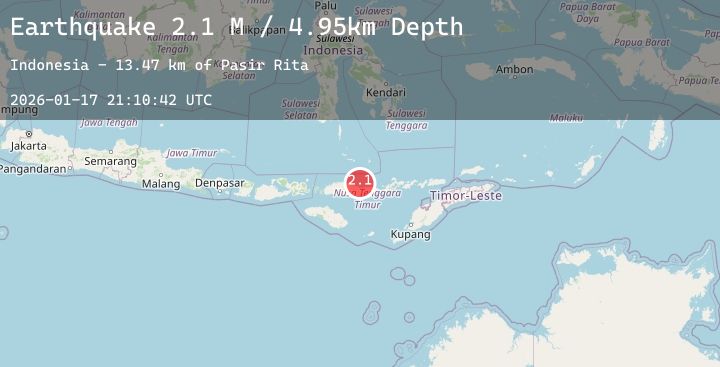 Map of Flores Region, Indonesia