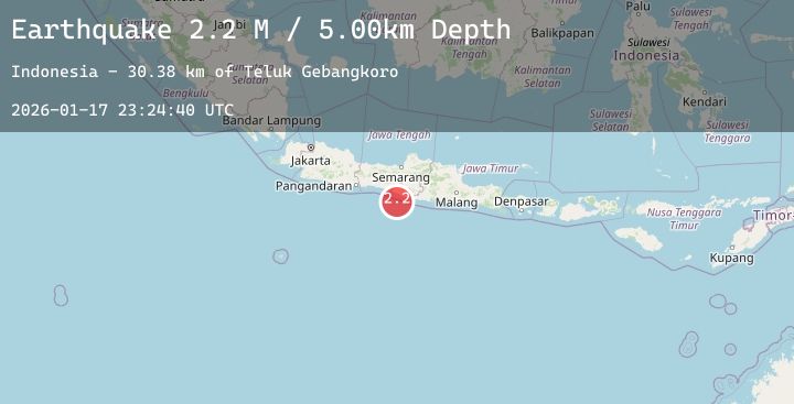 Map of Java, Indonesia