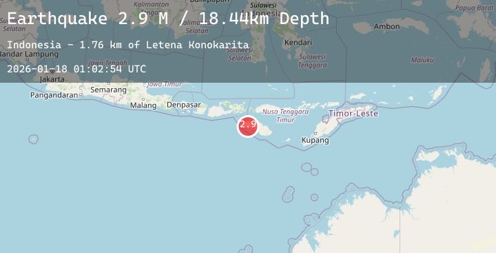 Map of Sumba Region, Indonesia