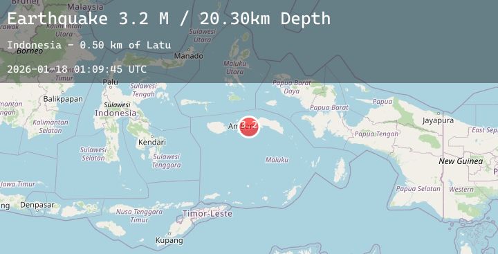 Map of Seram, Indonesia