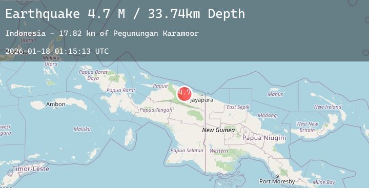 Map of Near North Coast of West Papua