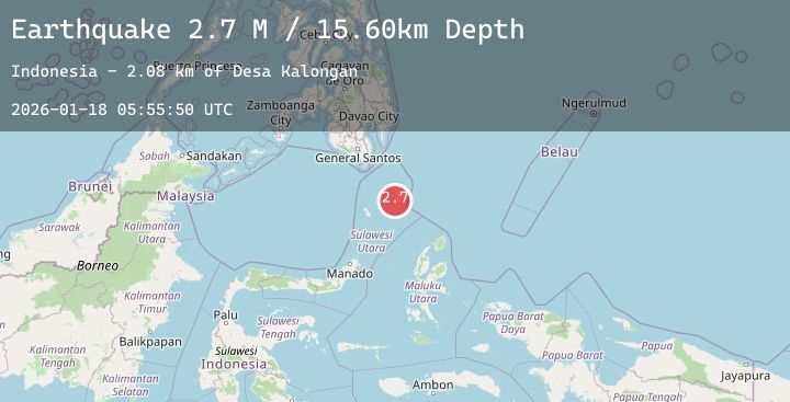 Map of Talaud Islands, Indonesia