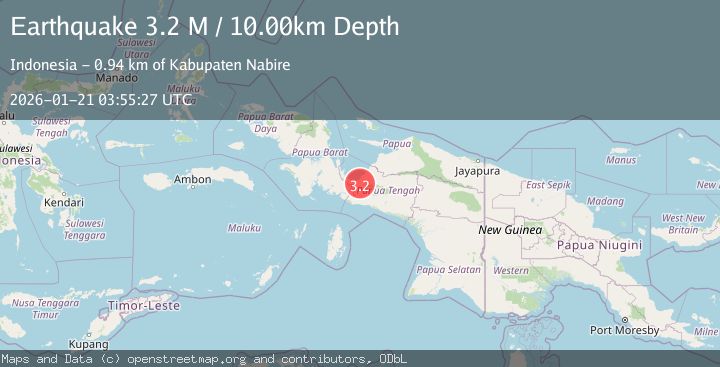 Map of West Papua Region, Indonesia
