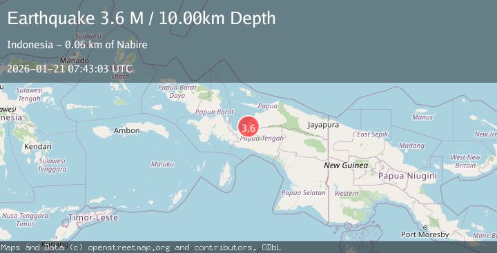 Map of West Papua Region, Indonesia