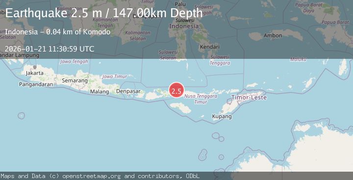 Map of Flores Region, Indonesia