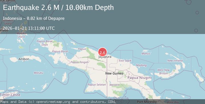Map of Near North Coast of West Papua