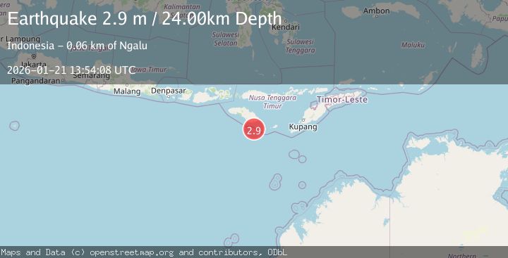 Map of Sumba Region, Indonesia