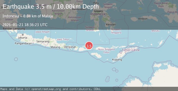 Map of Sumbawa Region, Indonesia