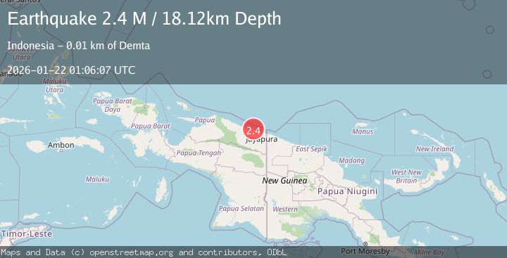 Map of Near North Coast of West Papua