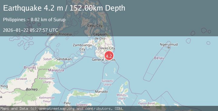 Map of Mindanao, Philippines
