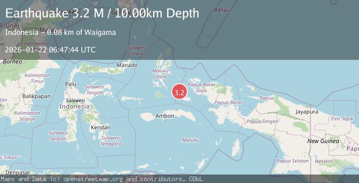 Map of Halmahera, Indonesia