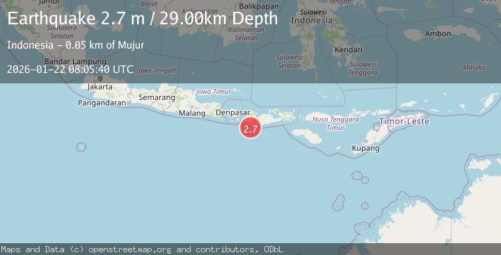 Map of Sumbawa Region, Indonesia