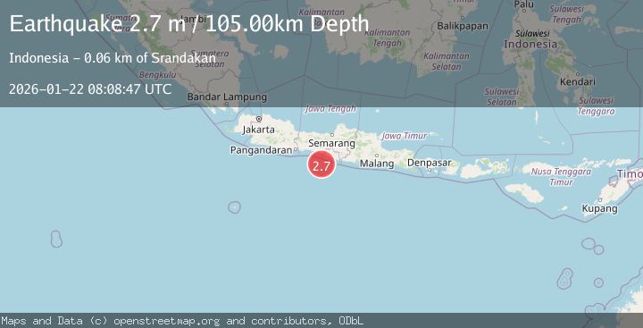 Map of Java, Indonesia