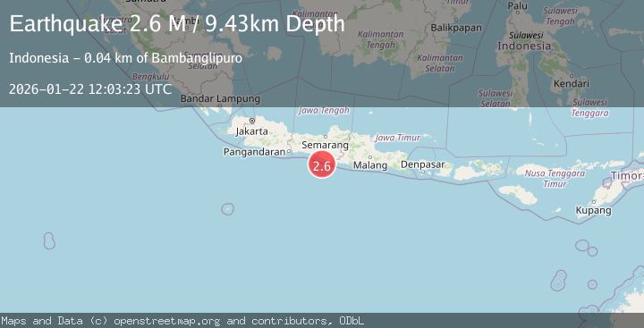 Map of Java, Indonesia