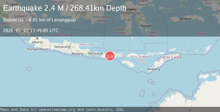 Map of Sumbawa Region, Indonesia