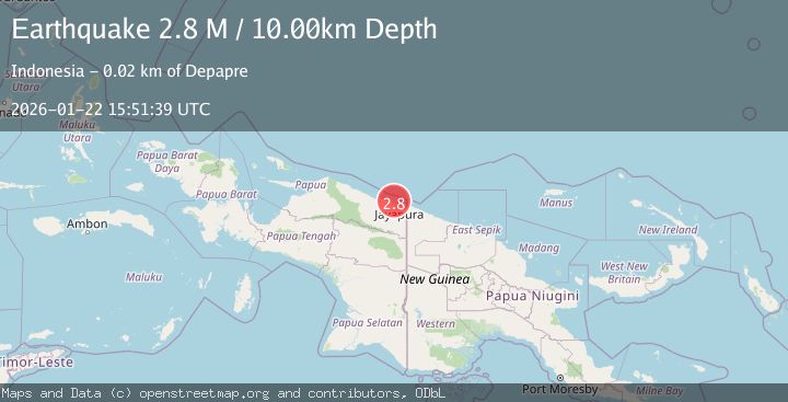 Map of Near North Coast of West Papua