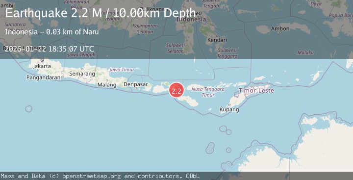 Map of Sumbawa Region, Indonesia