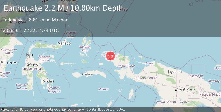 Map of West Papua Region, Indonesia