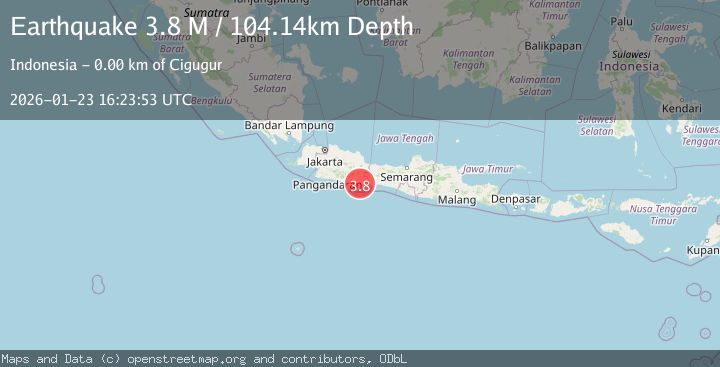 Map of Java, Indonesia