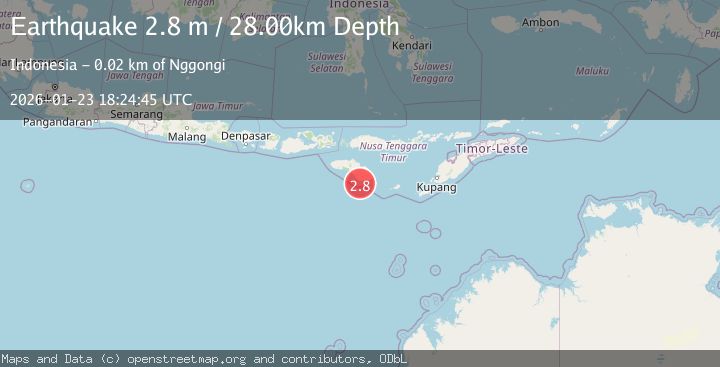 Map of Sumba Region, Indonesia