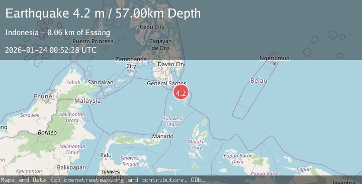 Map of Mindanao, Philippines