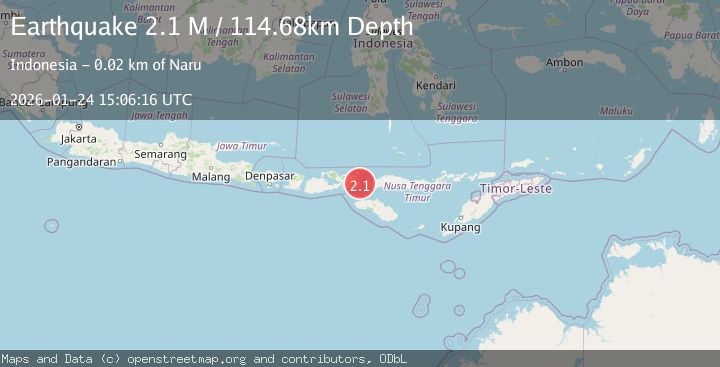 Map of Flores Region, Indonesia