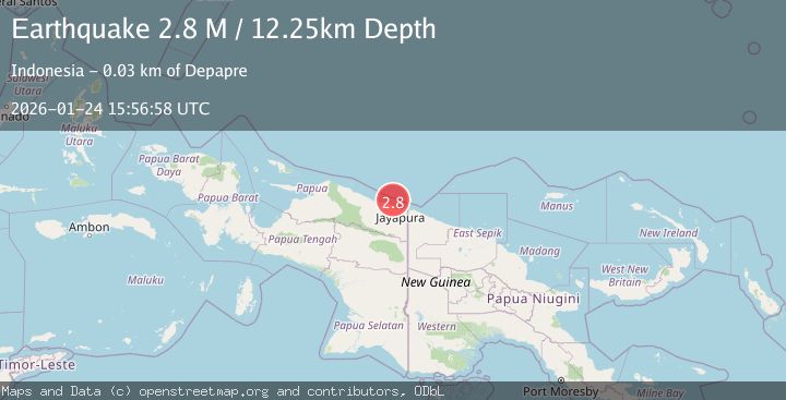 Map of Near North Coast of West Papua