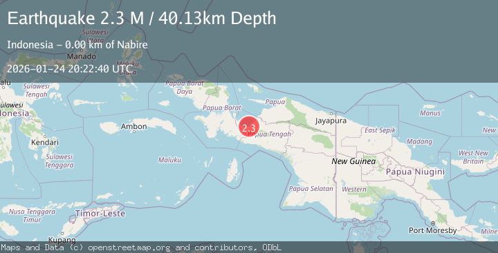Map of West Papua Region, Indonesia