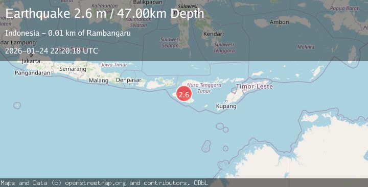 Map of Sumba Region, Indonesia