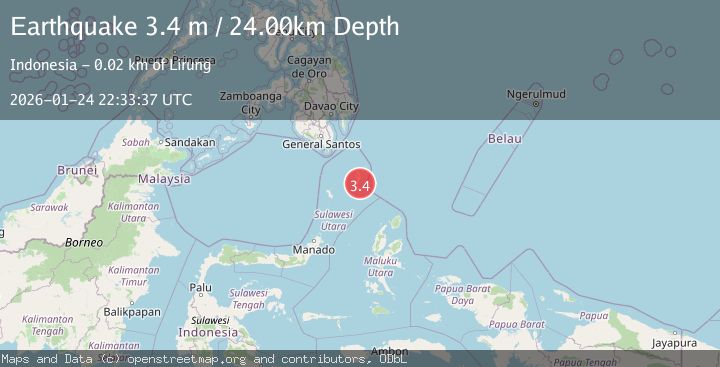 Map of Talaud Islands, Indonesia
