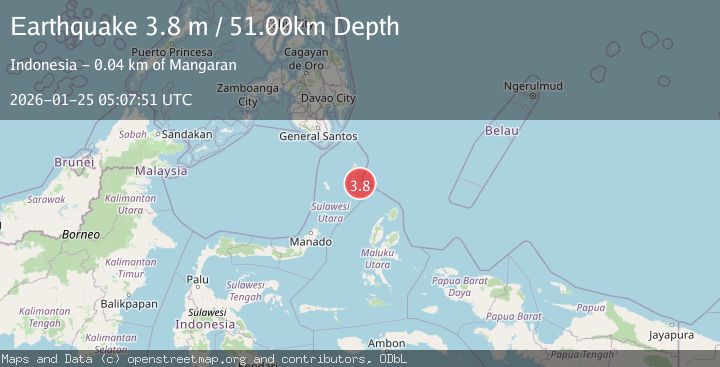 Map of Talaud Islands, Indonesia